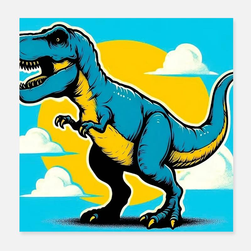 dinosaure Poster 20 x 20 cm