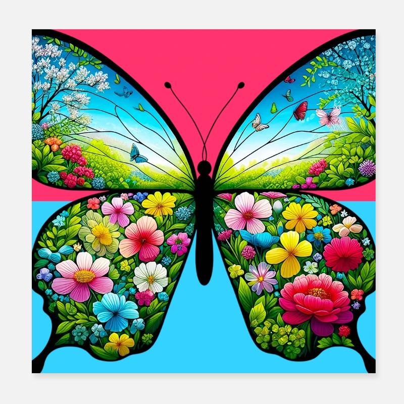 papillon Poster 20 x 20 cm