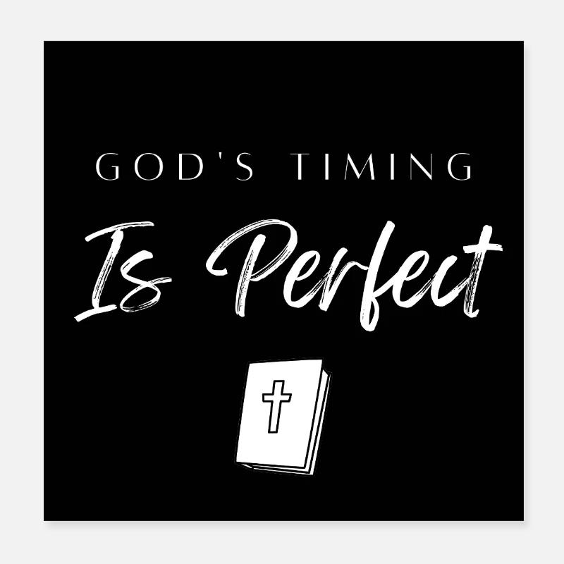 Le timing de Dieu est parfait Poster 20 x 20 cm