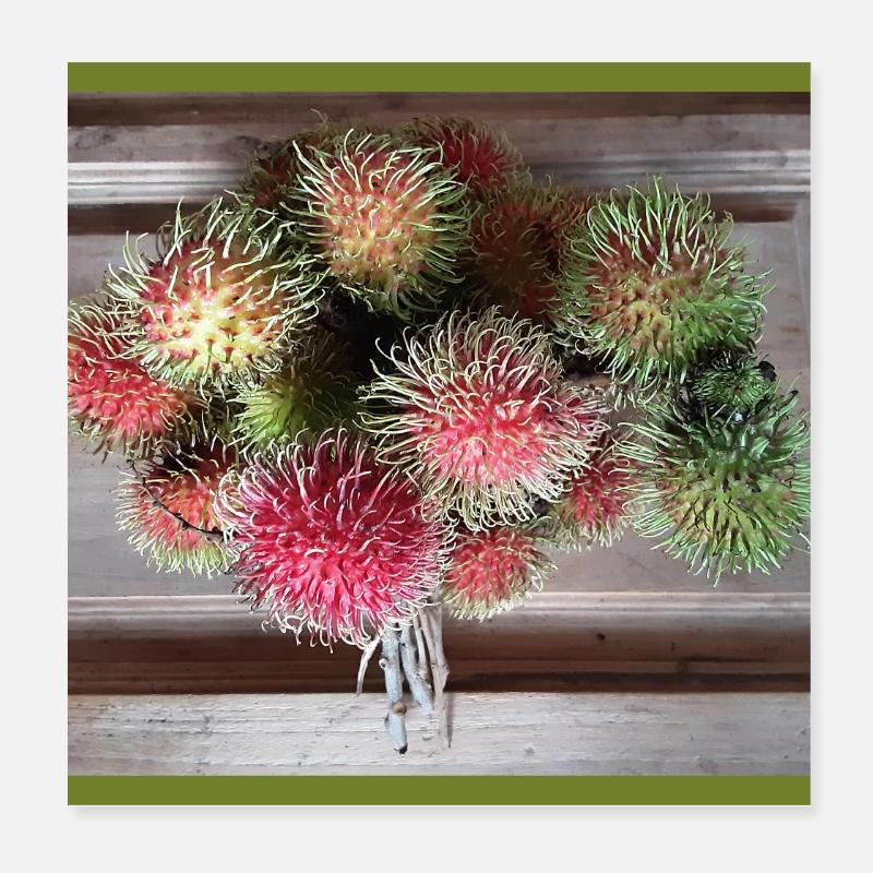 Litschi frucht  Poster 20x20 cm