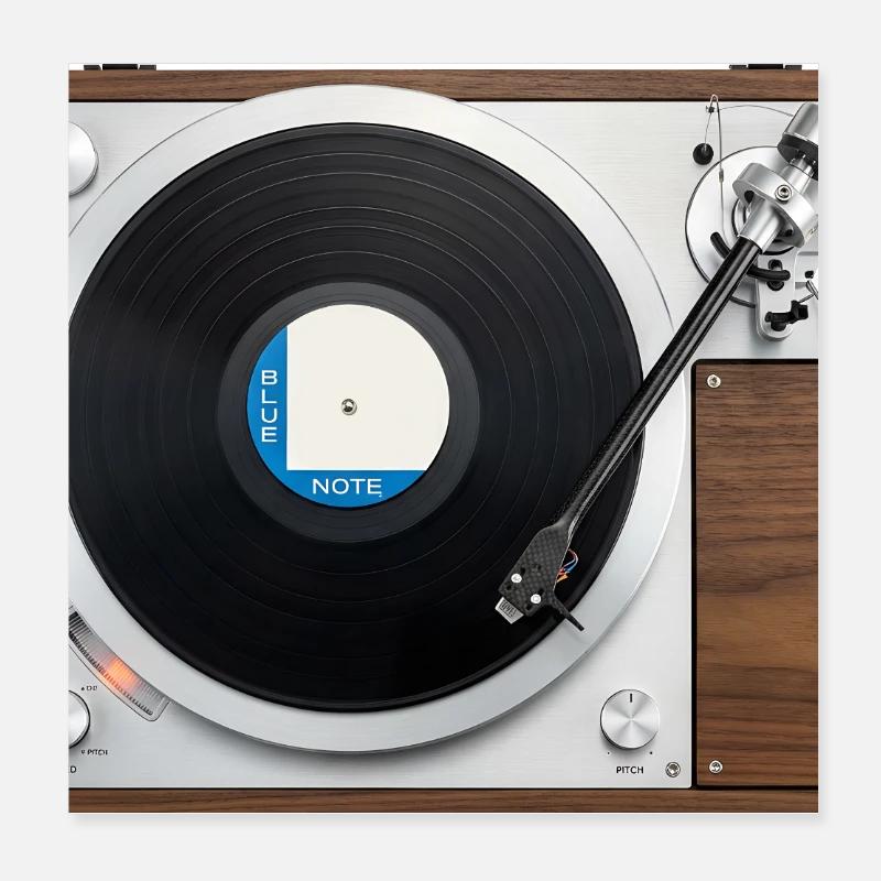 Turntable Gramophone Vinyl Record Game Poster 8" x 8" (20x20 cm)