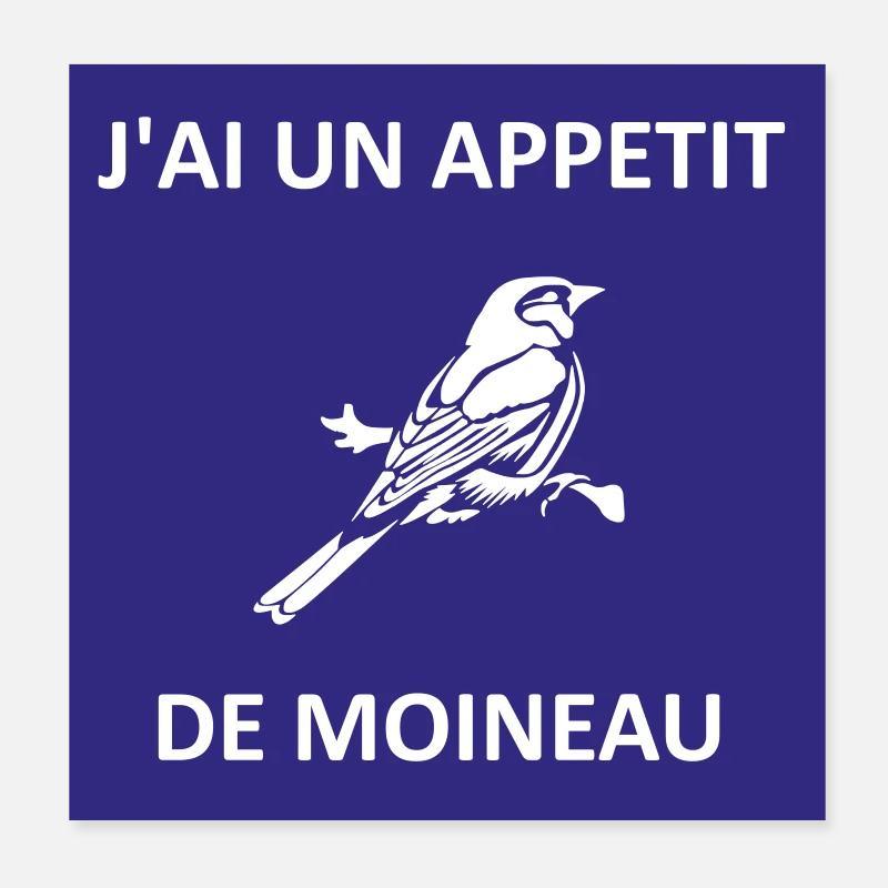 Appétit de moineau Poster 20 x 20 cm