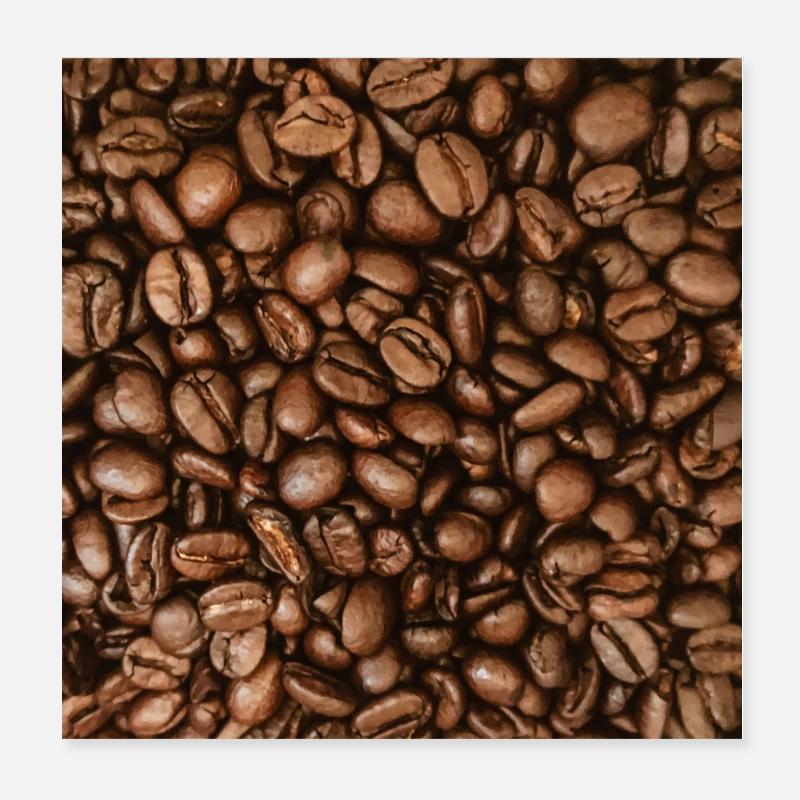 Coffee Bean Pattern Poster 8" x 8" (20x20 cm)