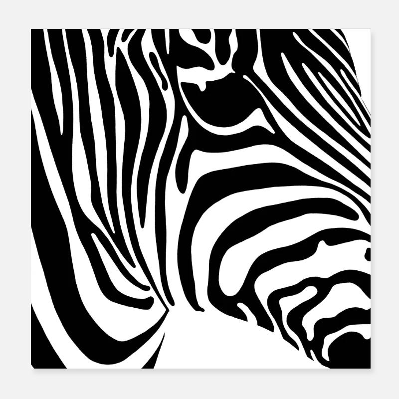 Zebra print: Contrast stripes Poster 8" x 8" (20x20 cm)