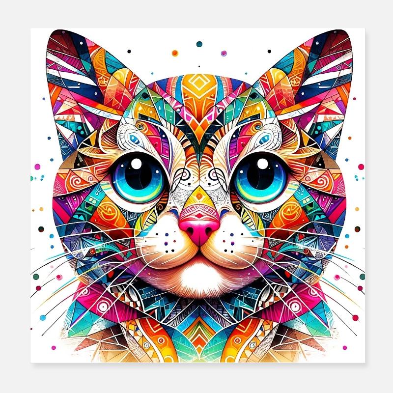 Chat Poster 20 x 20 cm