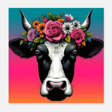 Mucca Poster 20x20 cm