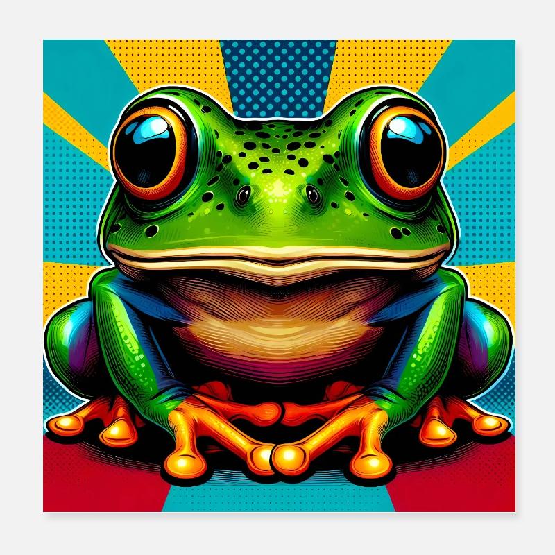 Frosch Poster 20x20 cm