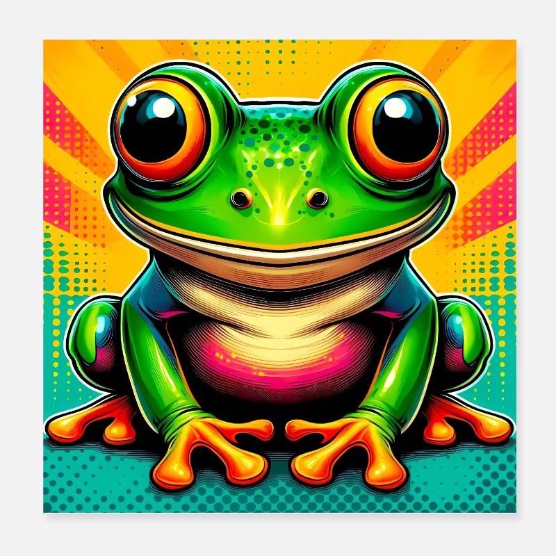 Frosch Poster 20x20 cm
