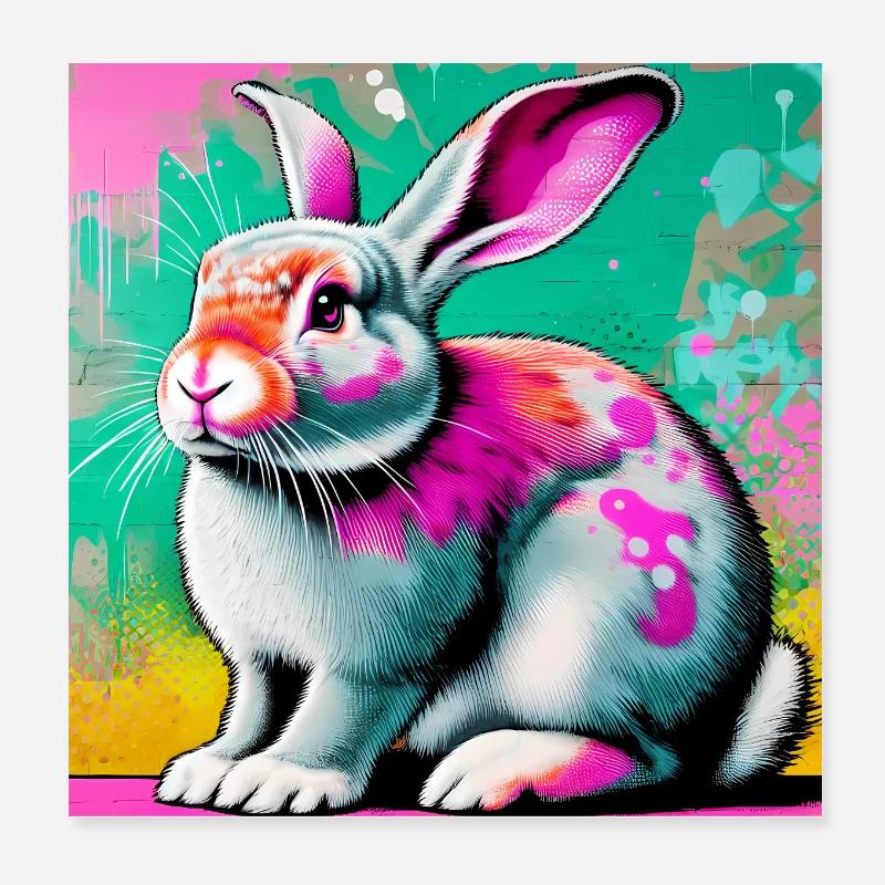 lapin Poster 20 x 20 cm