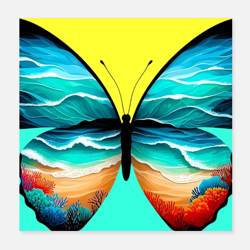 papillon Poster 20 x 20 cm