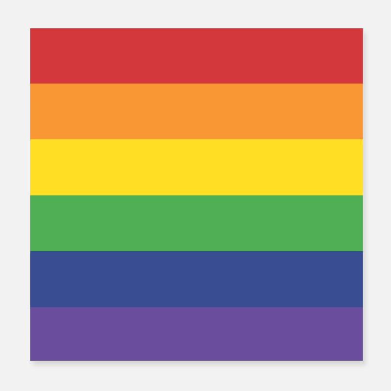 Rainbow flag Poster 20 x 20 cm