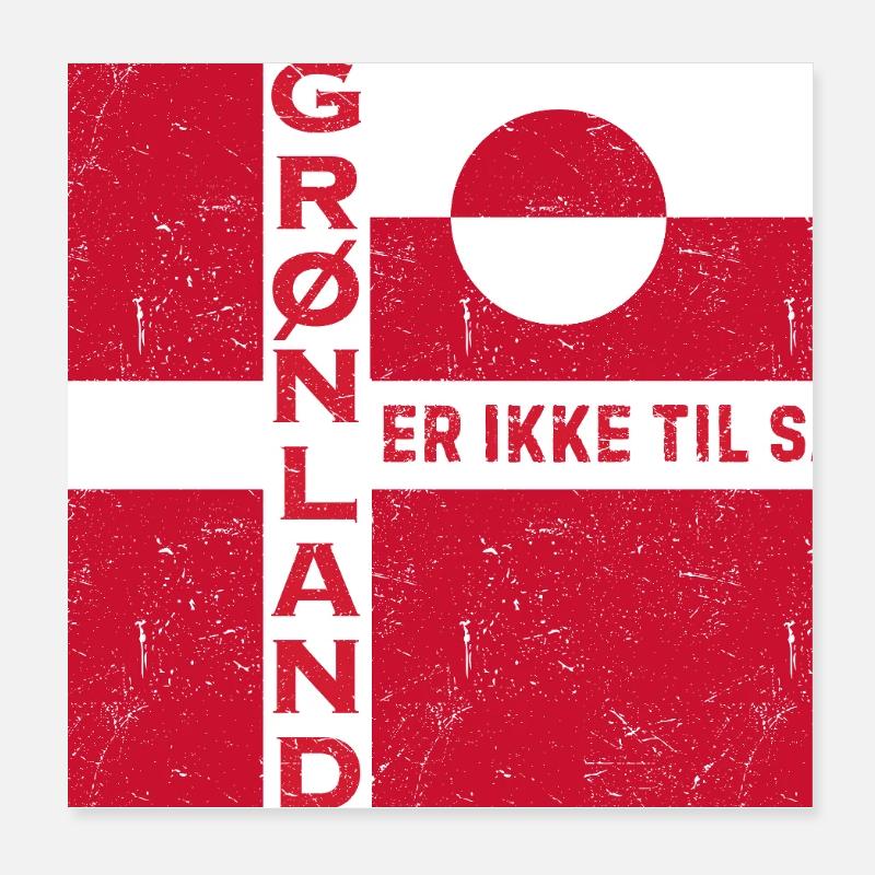 Emblème du Groenland Non à vendre Poster 20 x 20 cm