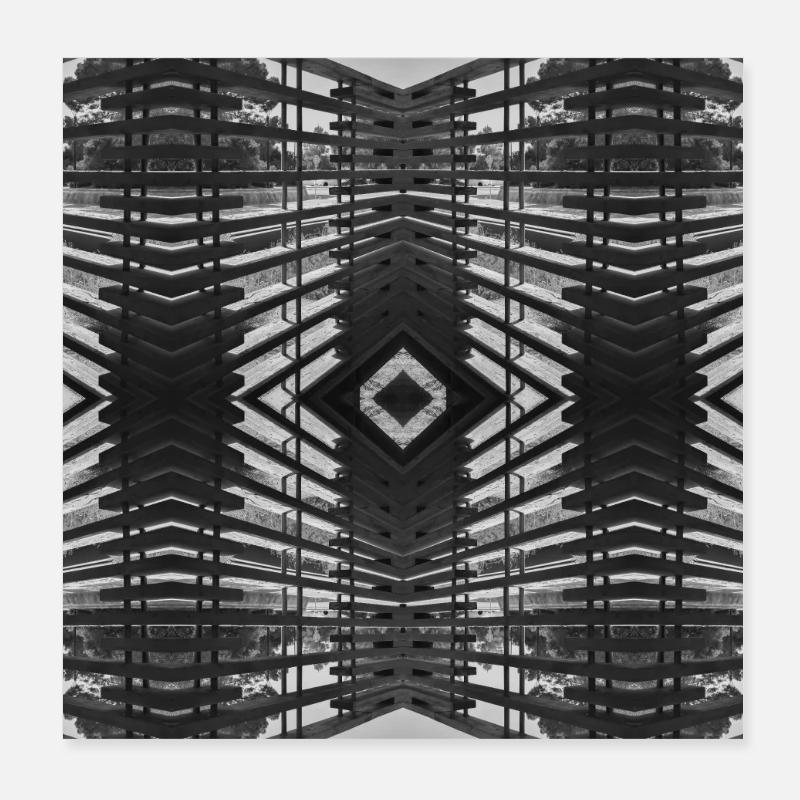 Abstraktes Holz V.3 Poster 20x20 cm