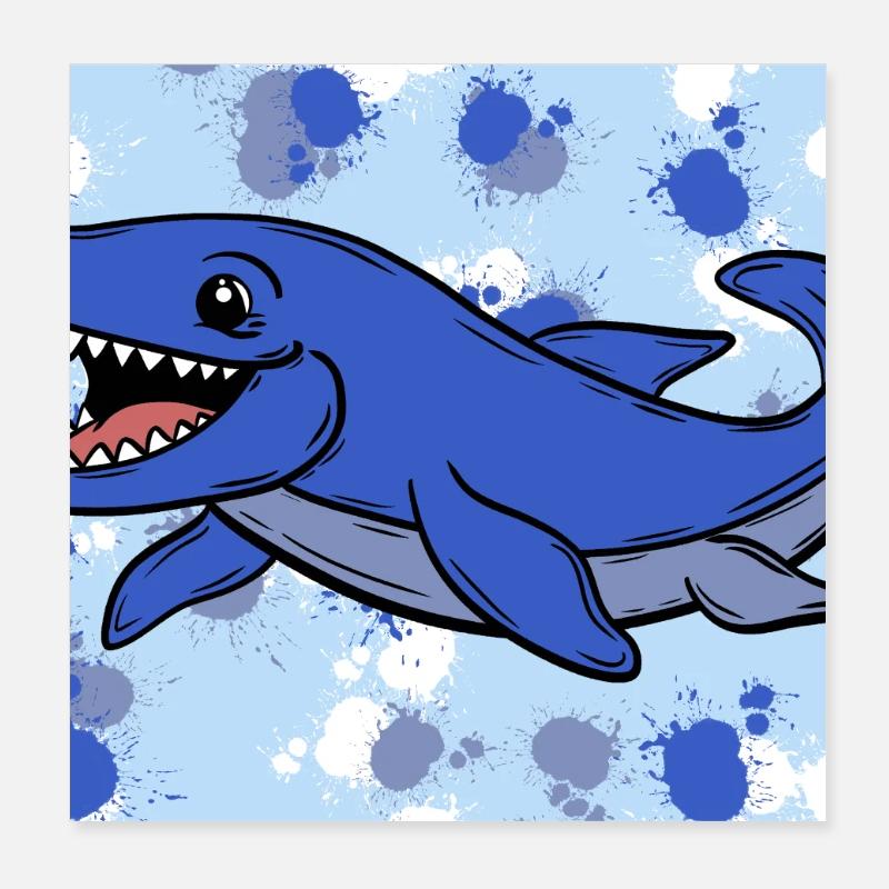 Mosasaurus Dino Poster 20x20 cm
