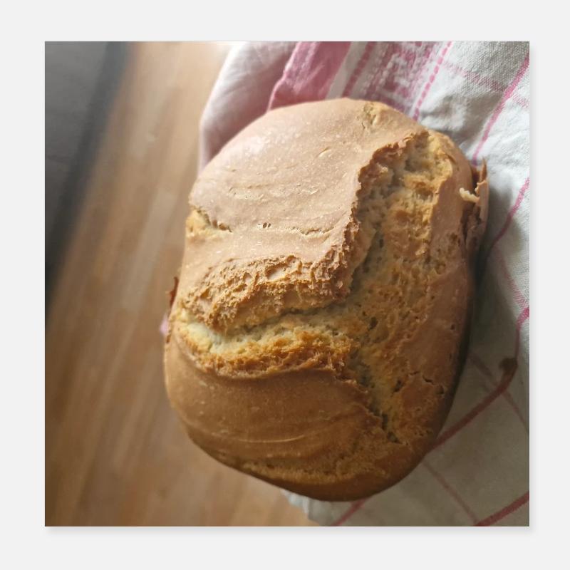 Golden crust rustic bread Poster 8" x 8" (20x20 cm)