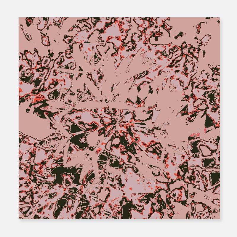Rose Vines Abstract Pattern Poster 8" x 8" (20x20 cm)
