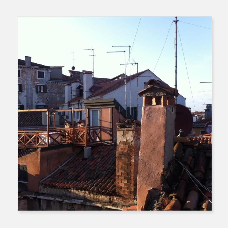 Toits de Venise Poster 20 x 20 cm