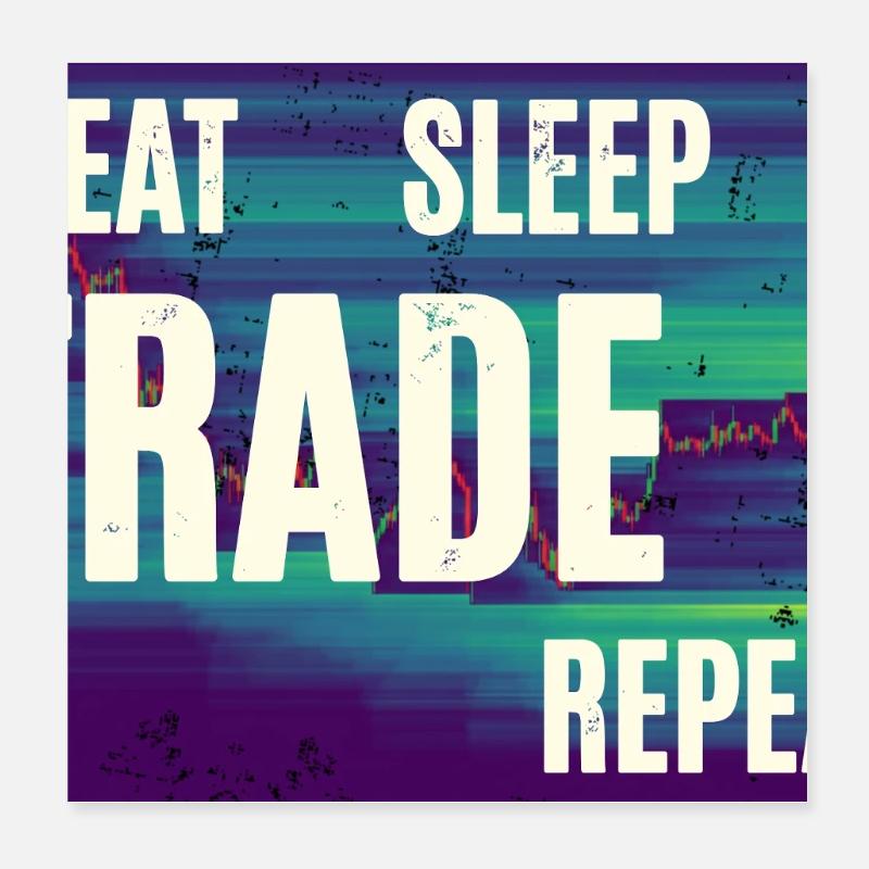 Échange de mange et de sommeil : Répéter Poster 20 x 20 cm