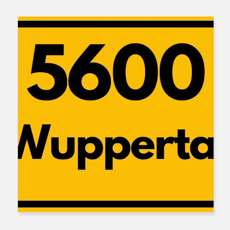 OLD POSTCODE POSTCODE RETRO 5600 WUPPERTAL BERGISH Poster 8" x 8" (20x20 cm)