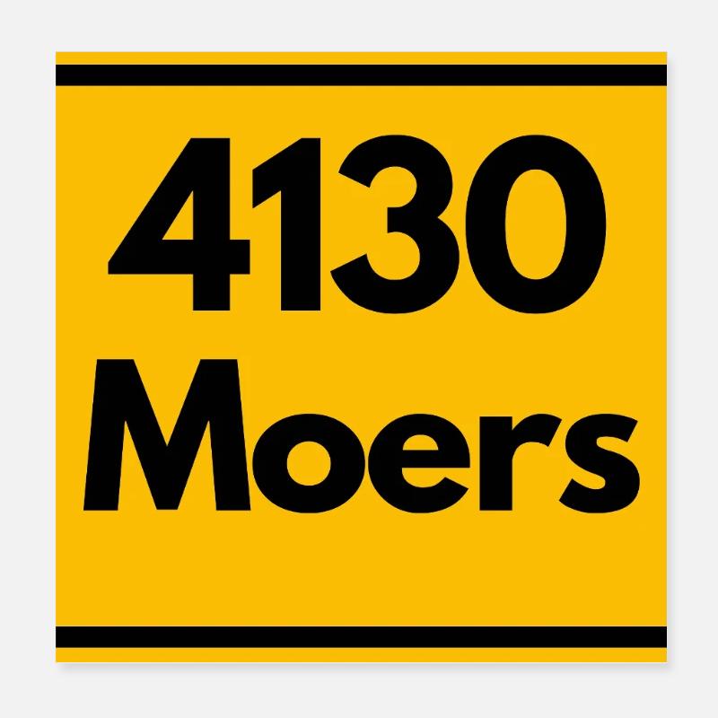 ALTE POSTLEITZAHL PLZ RETRO 4130 MOERS NIEDERRHEIN Poster 20x20 cm