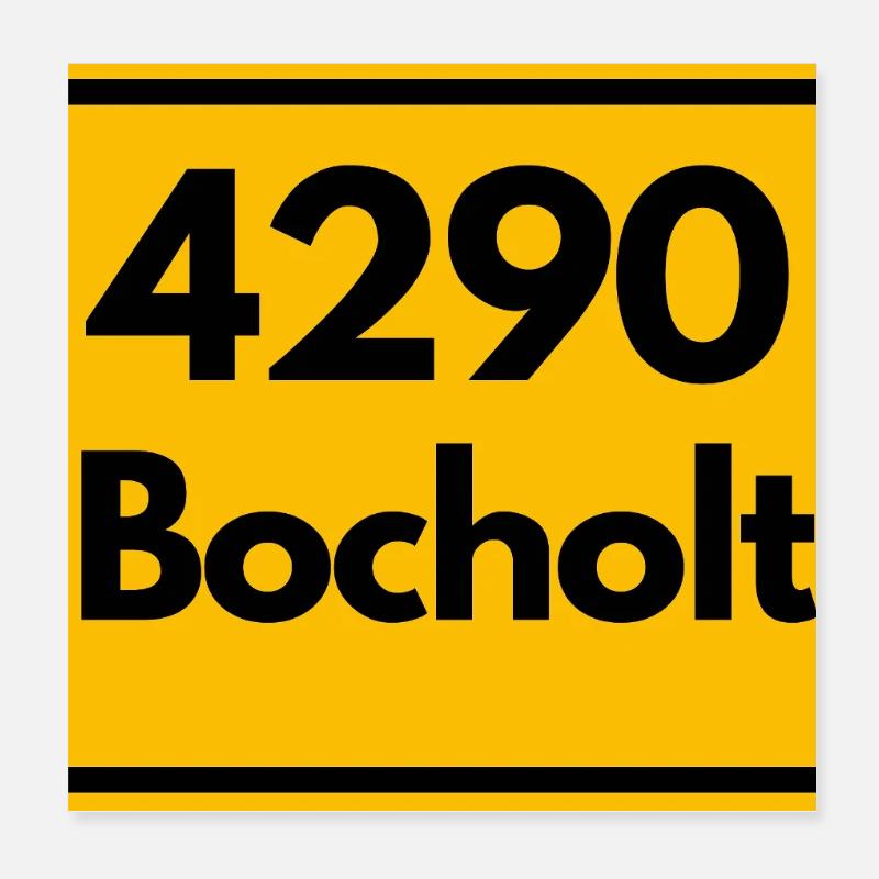 OLD POSTCODE POSTCODE 4290 BOCHOLT TEXTILSTADT Poster 8" x 8" (20x20 cm)