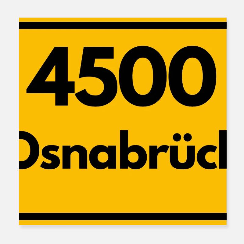 ALTE POSTLEITZAHL PLZ 4500 OSNABRÜCK BÜRGERMEISTER Poster 20x20 cm