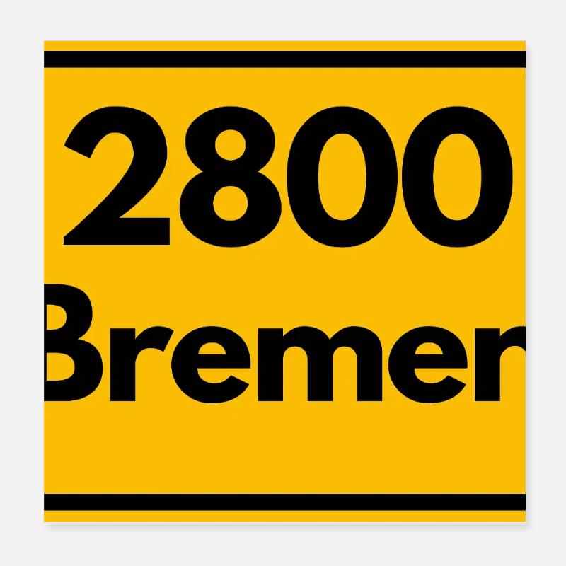 ANCIEN CODE POSTAL RETRO2800 BREMEN STADTMUSIK Poster 20 x 20 cm
