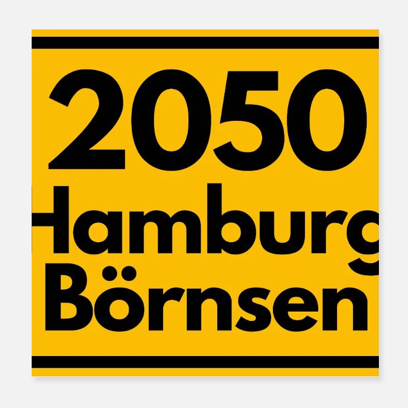 ANCIEN CODE POSTAL RETRO 2053 HAMBOURG BÖRNSEN Poster 20 x 20 cm