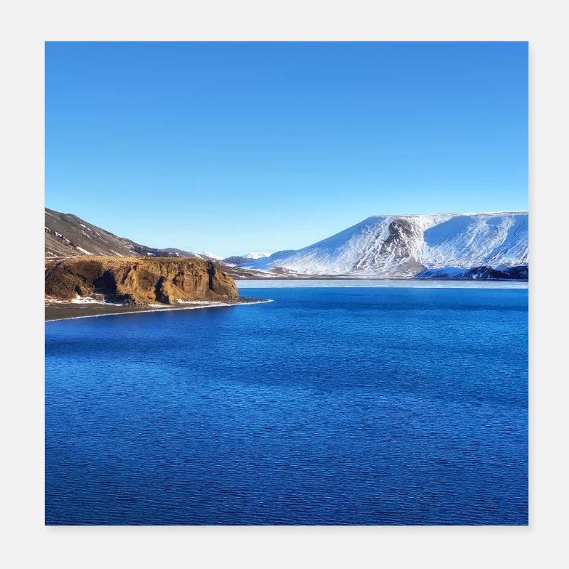 Arctic dreamy mountains Poster 8" x 8" (20x20 cm)