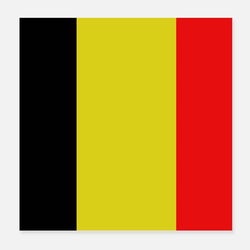 Drapeau belge Poster 20 x 20 cm