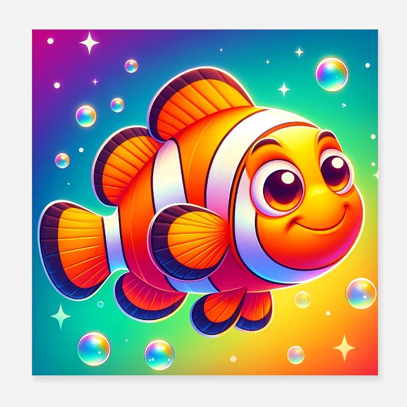 Clownfisch Poster 20x20 cm