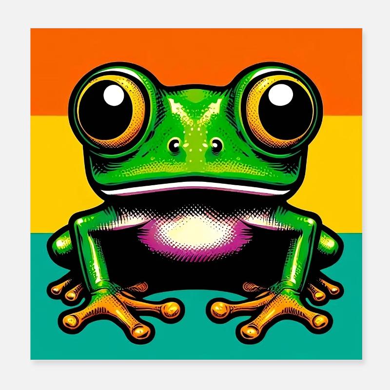 grenouille Poster 20 x 20 cm