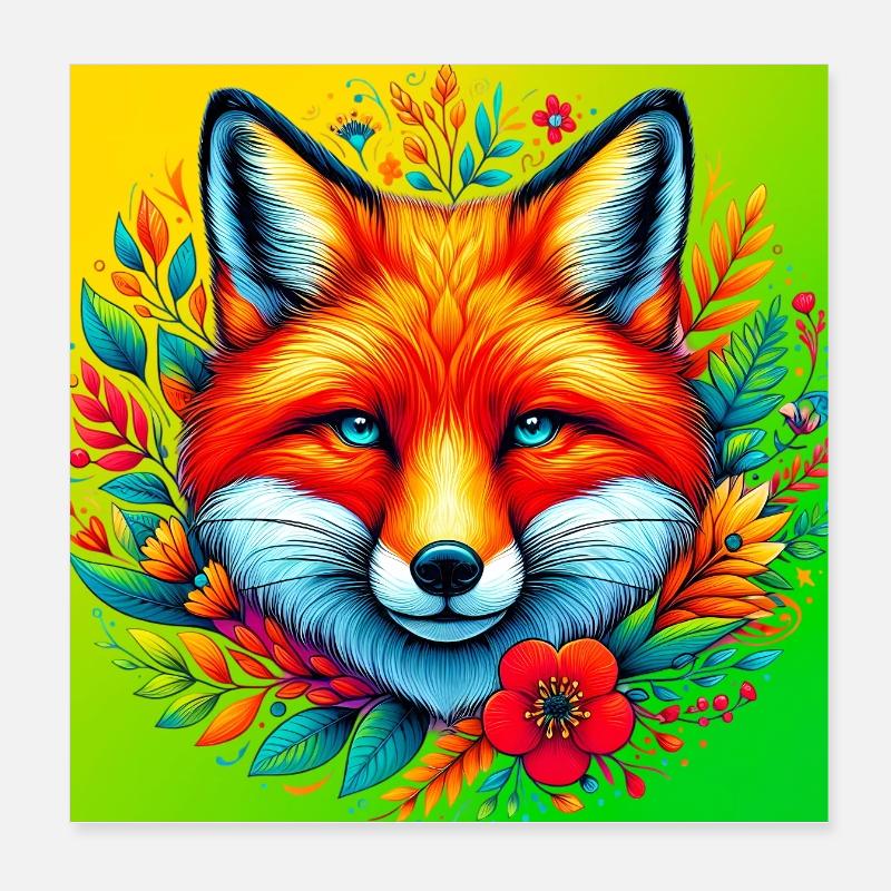 Fuchs Poster 20x20 cm