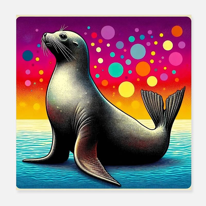seal Poster 8" x 8" (20x20 cm)