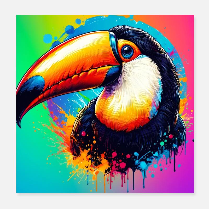 toucan Poster 20 x 20 cm