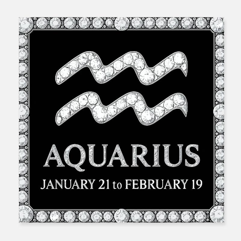 Zodiac sign Aquarius Poster 8" x 8" (20x20 cm)