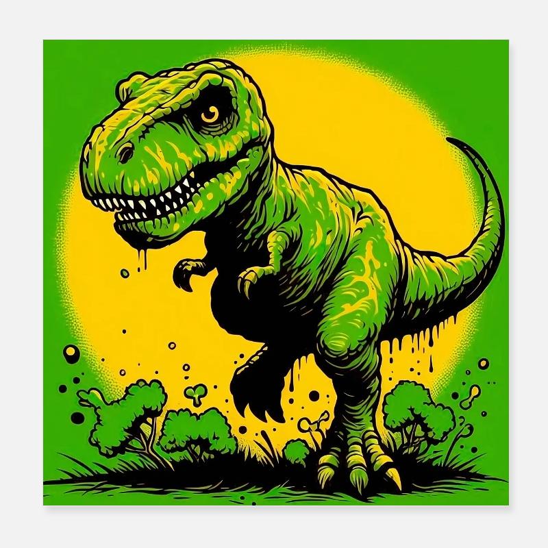 Dinosaurier Poster 20x20 cm