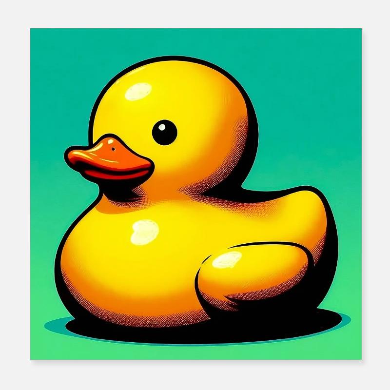 Caneton Canard Canard Canard Poster 20 x 20 cm
