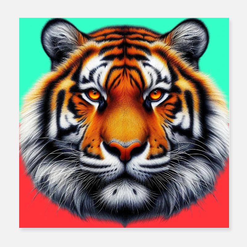 tigre Poster 20 x 20 cm