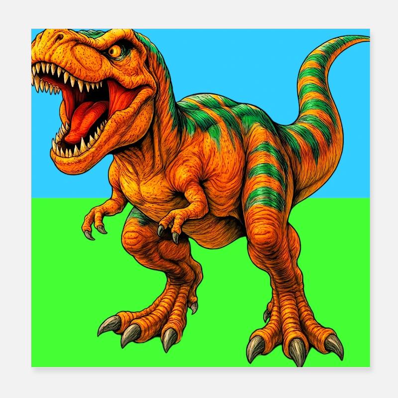 dinosaure Poster 20 x 20 cm