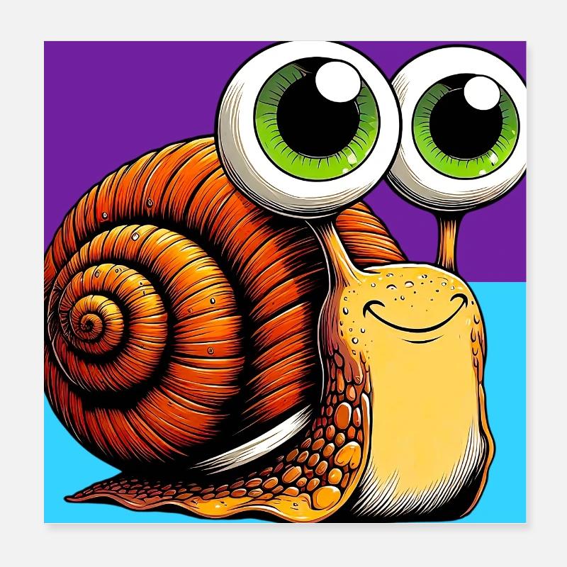 Escargot Poster 20 x 20 cm