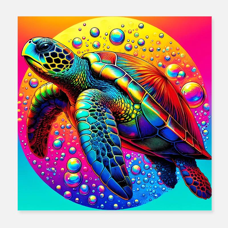 Schildkröte Poster 20x20 cm