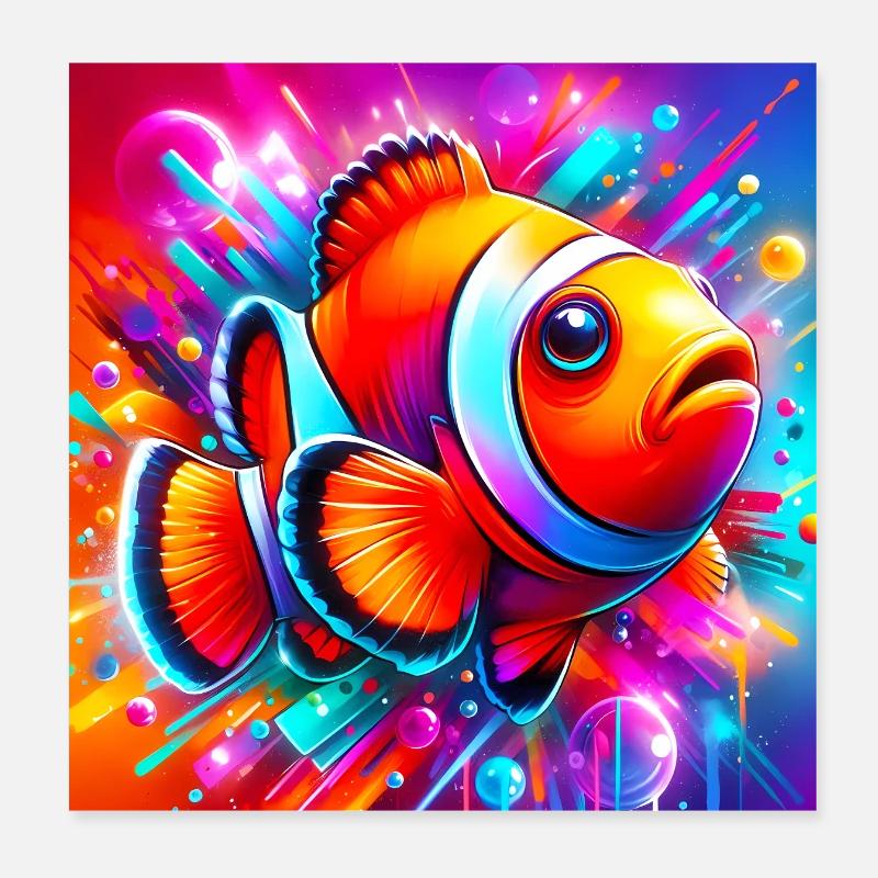 Clownfisch Poster 20x20 cm