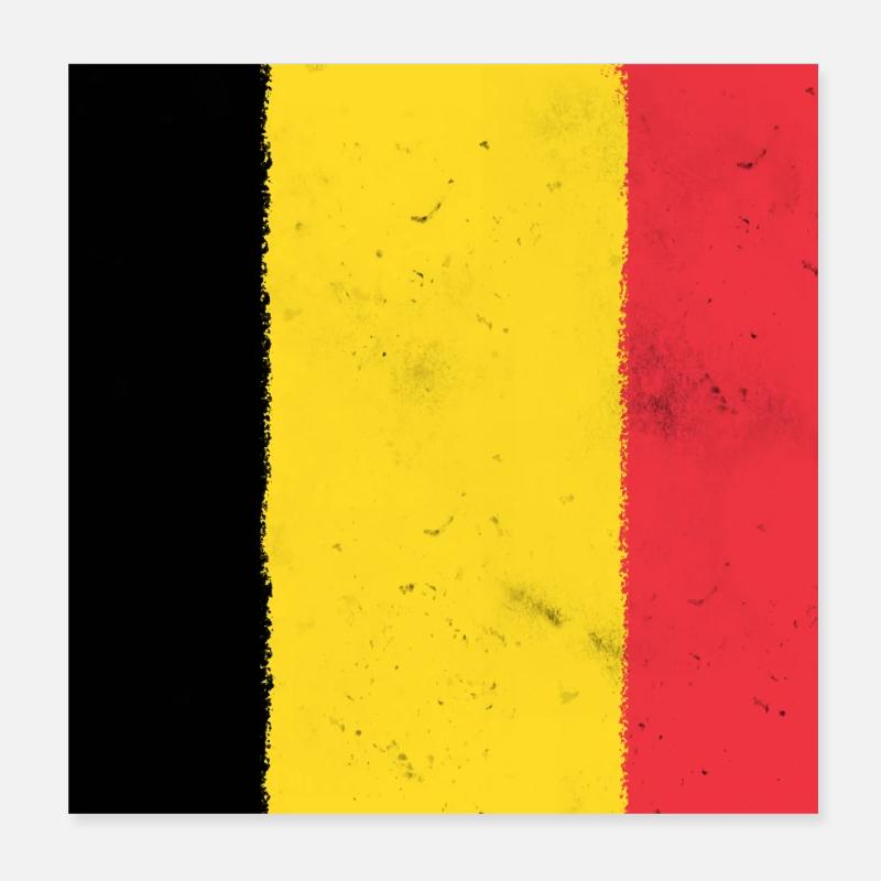 Drapeau de la Belgique Poster 20 x 20 cm