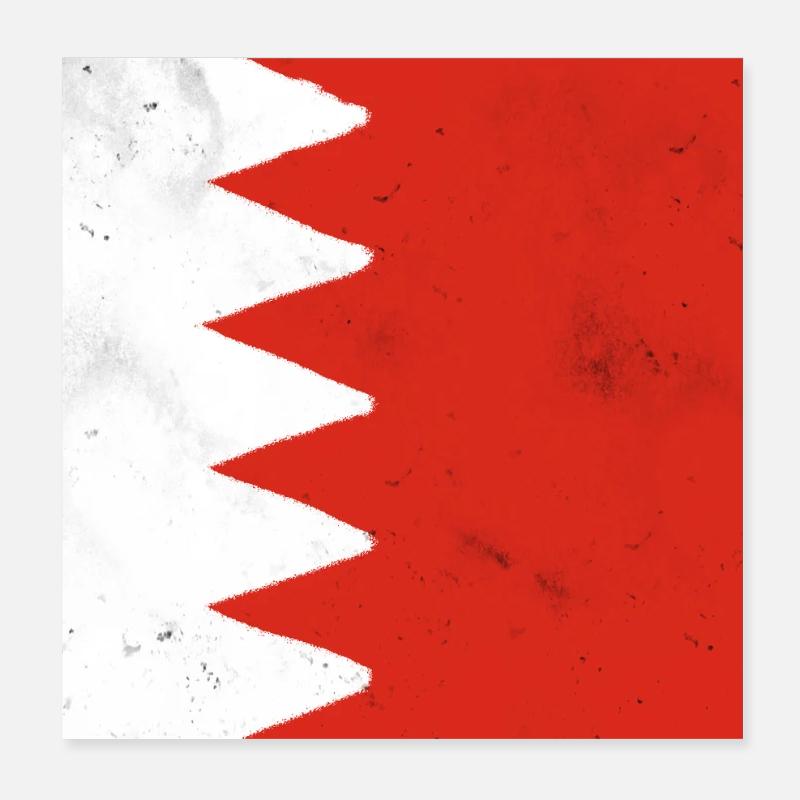 Drapeau de Bahreïn Poster 20 x 20 cm