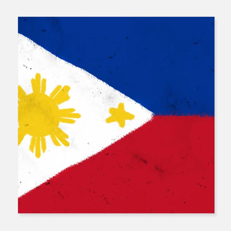Le drapeau des Philippines – un symbole d’unité Poster 20 x 20 cm