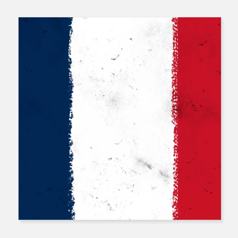 Drapeau de la France – Fierté du drapeau tricolore Poster 20 x 20 cm