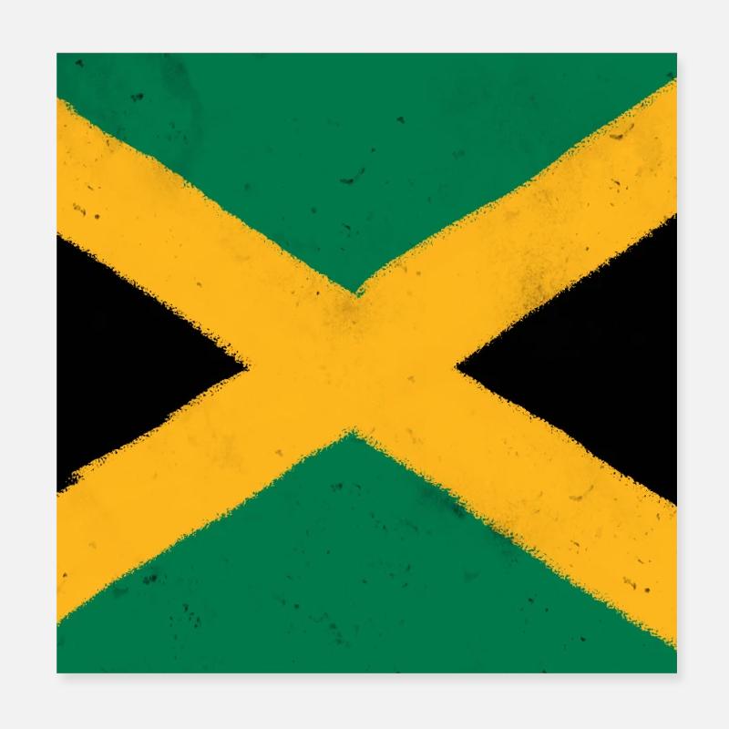 Drapeau de la Jamaïque Poster 20 x 20 cm