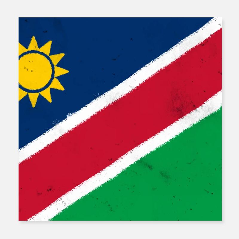 Drapeau de la Namibie Poster 20 x 20 cm