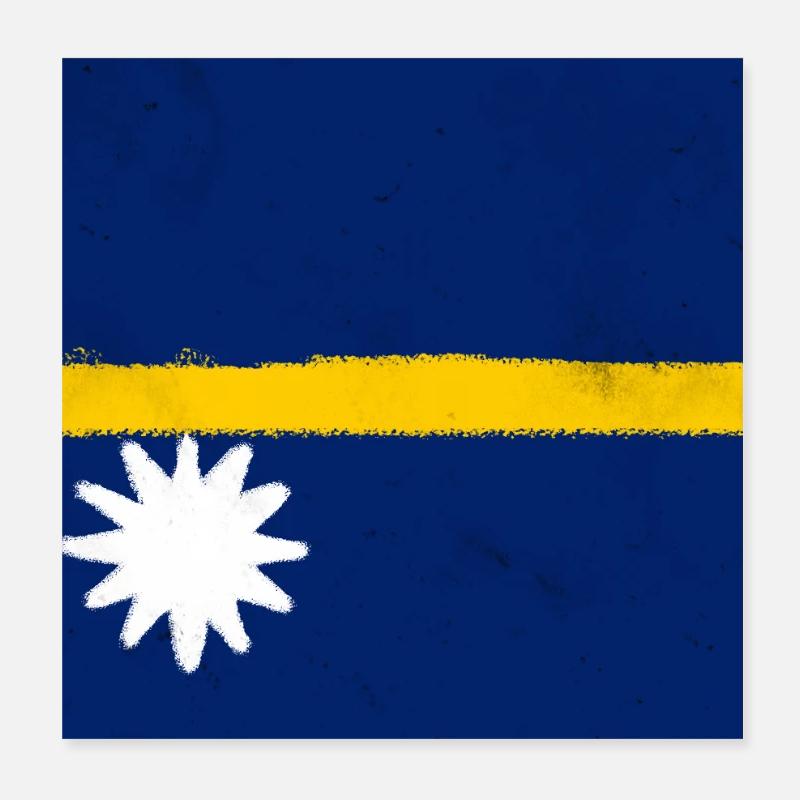 Drapeau de Nauru Poster 20 x 20 cm